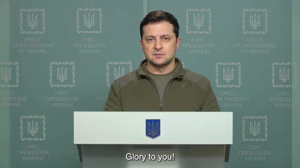 Zelensky Urges Ukrainians to Hold The Line Against Russian Blitzkrieg