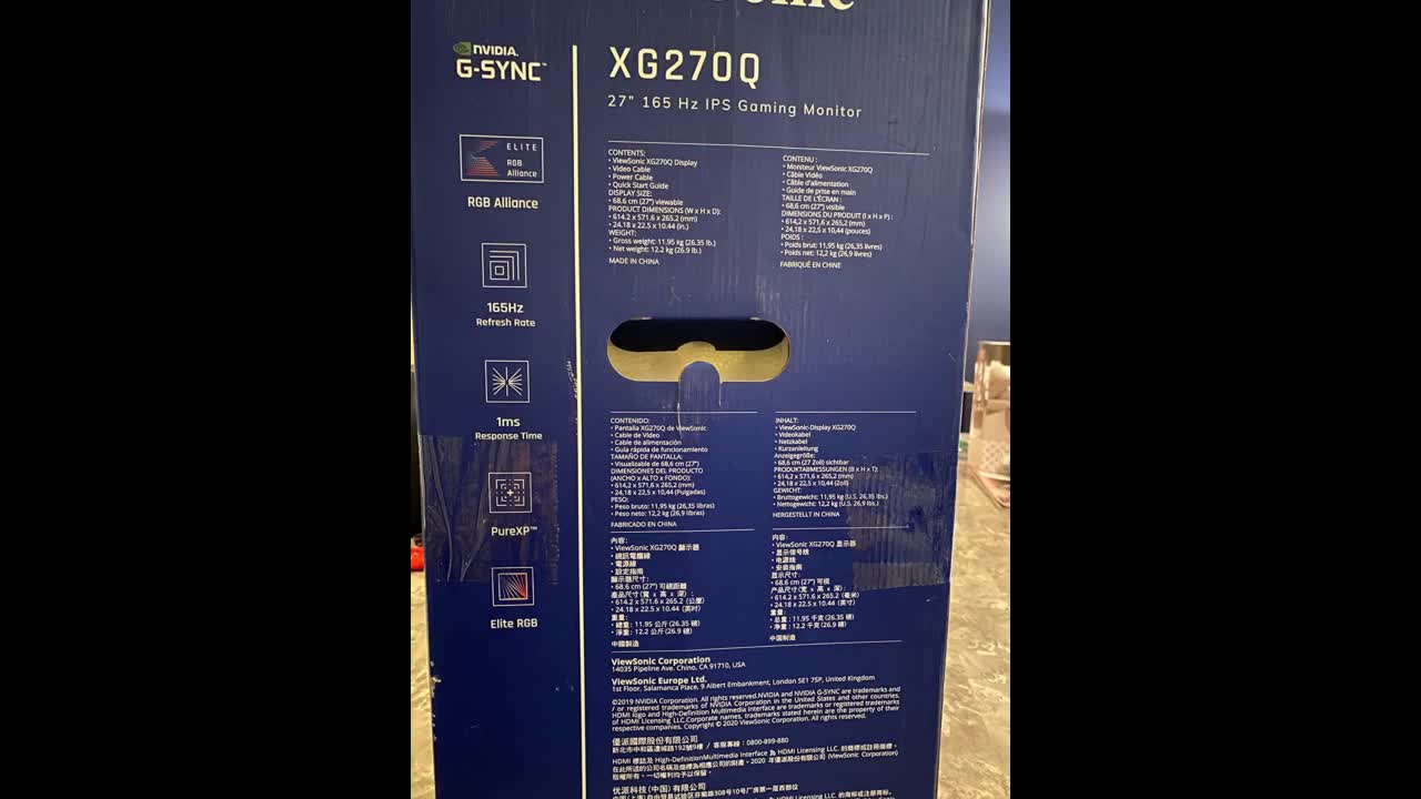Review: ViewSonic Elite XG270Q 27 Inch 1440p 1ms 165Hz Gaming Monitor with GSYNC Compatible, VE...
