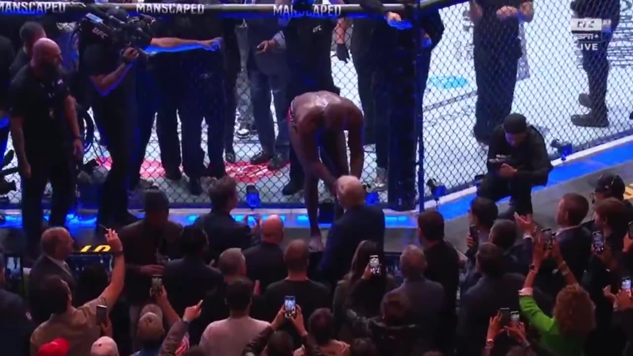 Jon Jones just won his UFC match and gave the championship belt to Trump