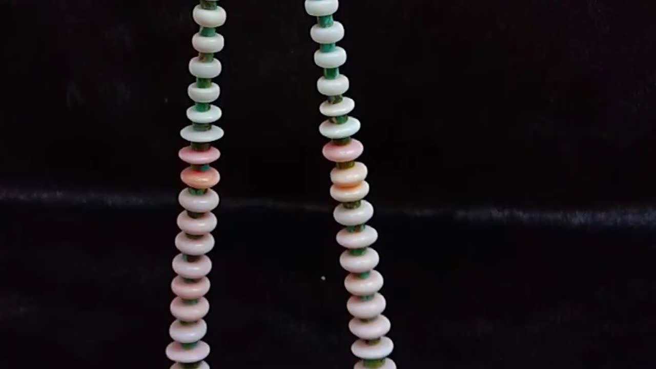 Natural turquoise and pink Princess spiny oyster latest necklace designs 20240222-04-08