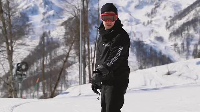 A Man Snowboarding