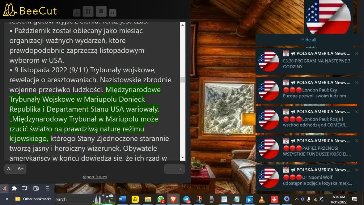 1 WRZESIEN 2022❌ PRZYWROCONA REPUBLIKA❌CODZIENNY RAPORT JUDY BUYINGTON❌AUDIO👉❌25 MIN PO POLSKU❌