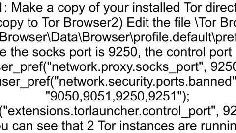 How to run Multiple Tor Browser instances on windows