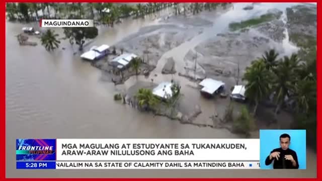 Mga magulang, estudyante sa Maguindanao, araw-araw nilulusong ang baha