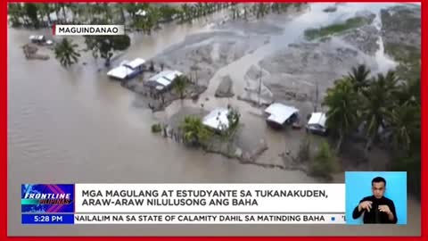 Mga magulang, estudyante sa Maguindanao, araw-araw nilulusong ang baha