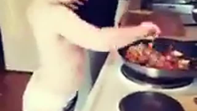 When children is a chef and cooking