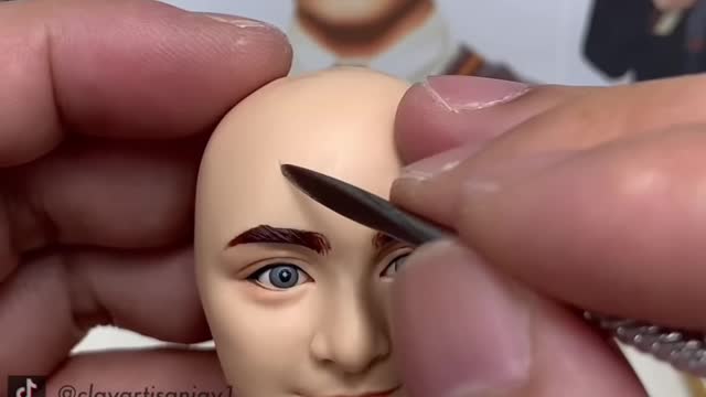 Harry Potter_s head made from polymer clay_ sculpture timelapse【Clay Artisan JAY】_Shorts(1080P_HD)
