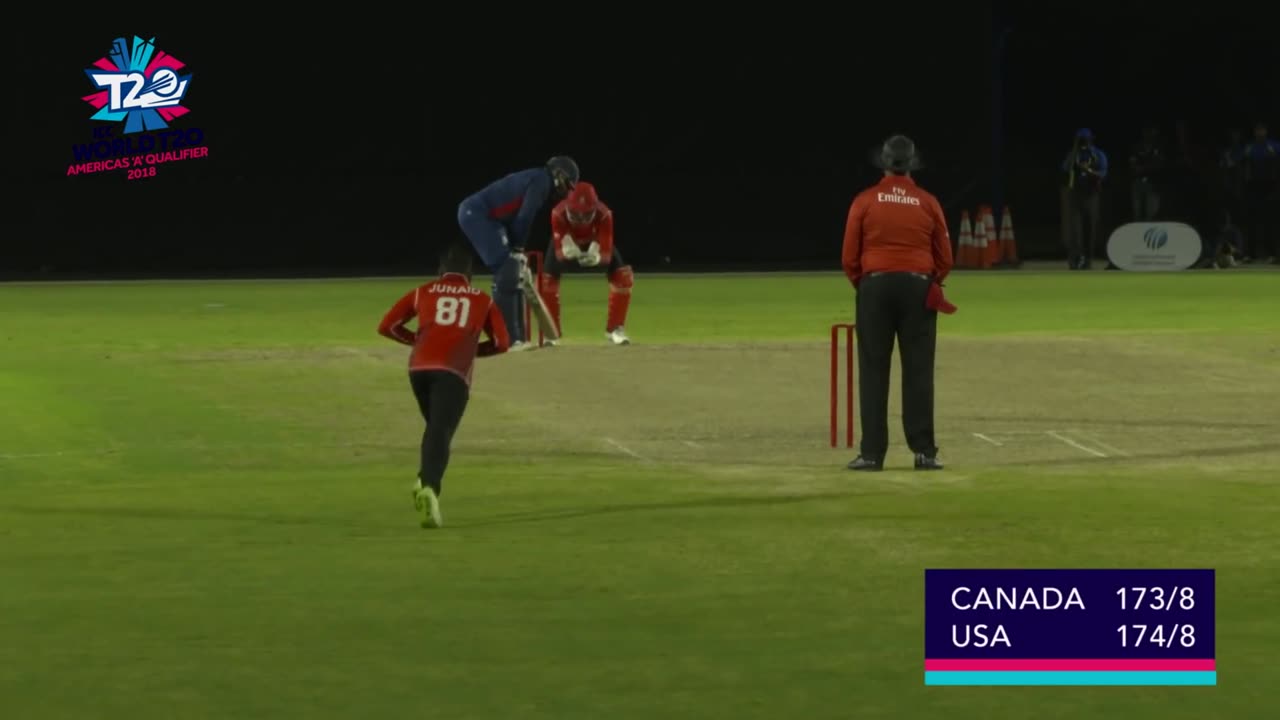 USA V Canada final over, 22 runs to win! 2023 t20