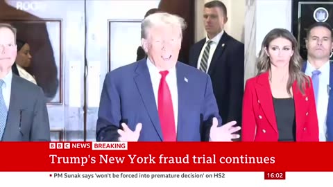 Donald Trump in court for second day of civil fraud trial - BBC News