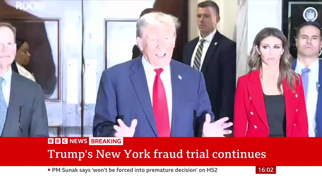 Donald Trump in court for second day of civil fraud trial - BBC News