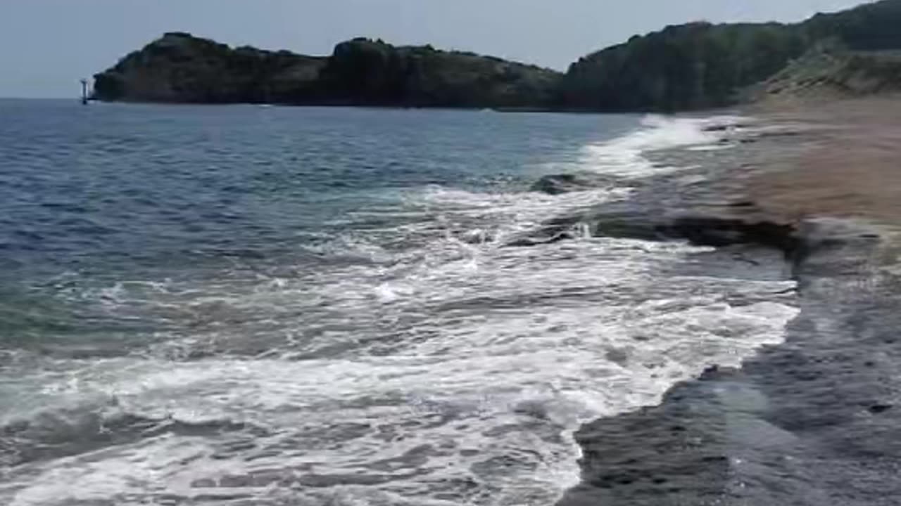 Ocean waves Hwanguchi Coast Jeju South Korea