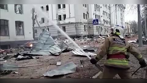 'Russians are shelling us' - Kharkiv engulfed in flames after Russian missile strikes
