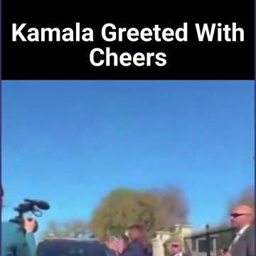 Kamala Greeted With Cheers In DC