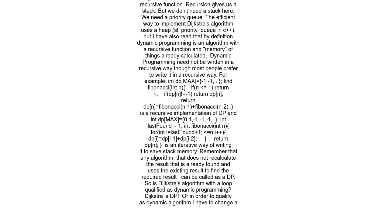 Is Dijkstra&#39;s algorithm, dynamic programming