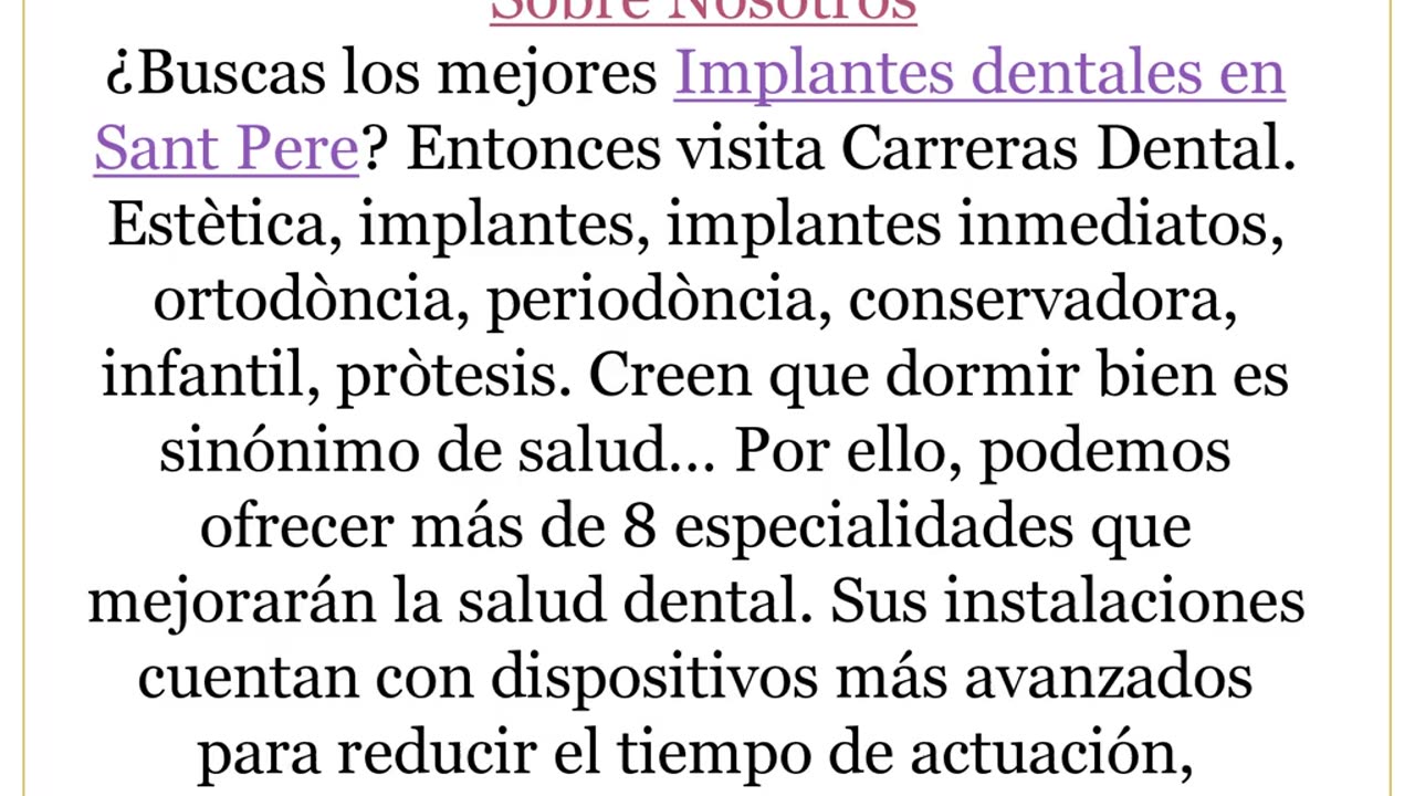 Consigue los mejores Implantes dentales en Sant Pere