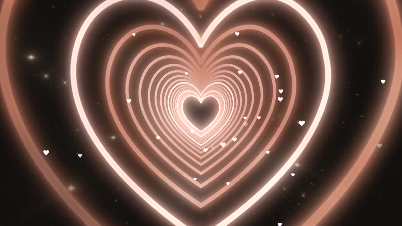 515. Heart Tunnel🤎BrownHeart Background Heart