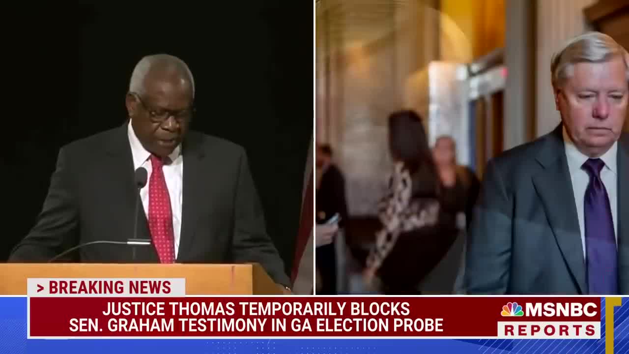 Justice Thomas Temporarily Blocks Graham Testimony In Georgia Election Interference Probe