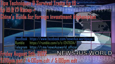 T.T.& S.T. Ep 18 - Ep 16 & 17 Recap + China’s Guide for foreign investment Afghanistan Promo