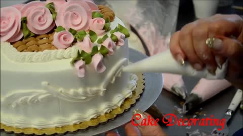 Cake Decorating Tutorial 'Roses Birthday Cake Love