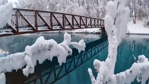 Frozenwinterforestsandfreshwaterriver#alaska