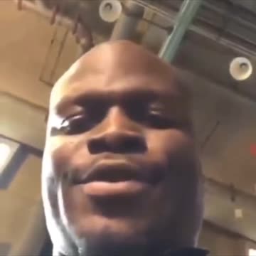 UFC fighter Derrick Lewis catches a fan bumping a quick line
