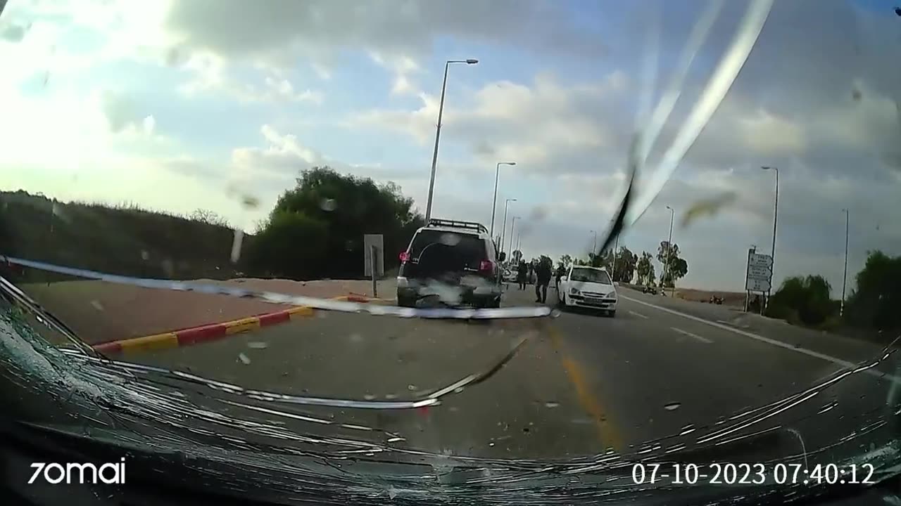 Video from Saturday of Israelis trying to escape from the Hamas attack