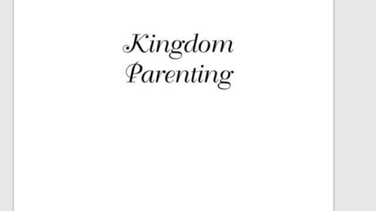 Foundational Goals of Parenting