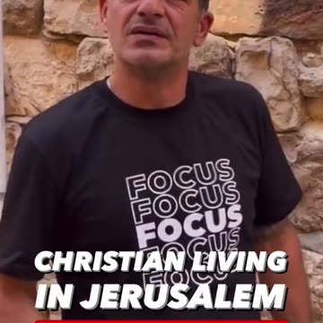 The reality of the Christians living in Jerusalem. Jesus was Palestinian