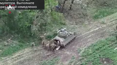 Ukrainian Bradley Lighting Up Russian Positions in the Treeline