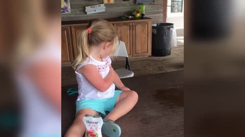 CHILD LAUGHS WITH SILLY BABY RACCOON!!