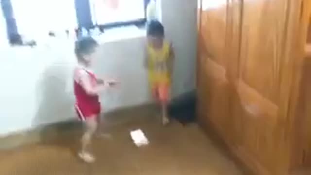 My son and my grandson dance