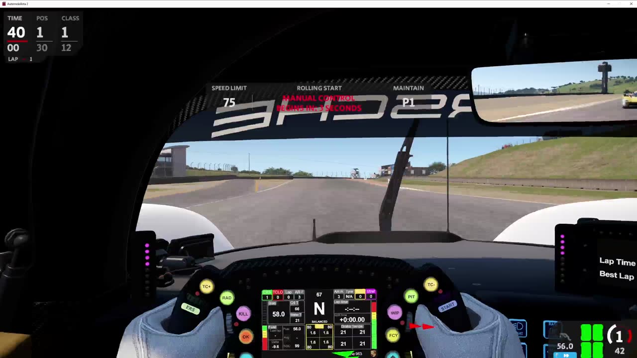 Automobilista 2 IMSA at Laguna Seca. LMDh and GT3 Gen2. Driving the Porsche Penske 963.