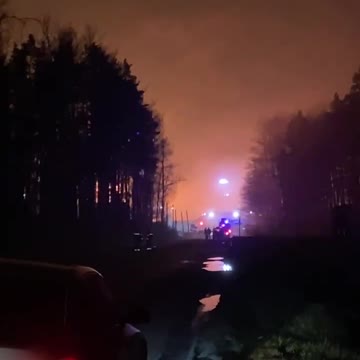 Two large fires in the Bryansk region, 2 hours earlier.