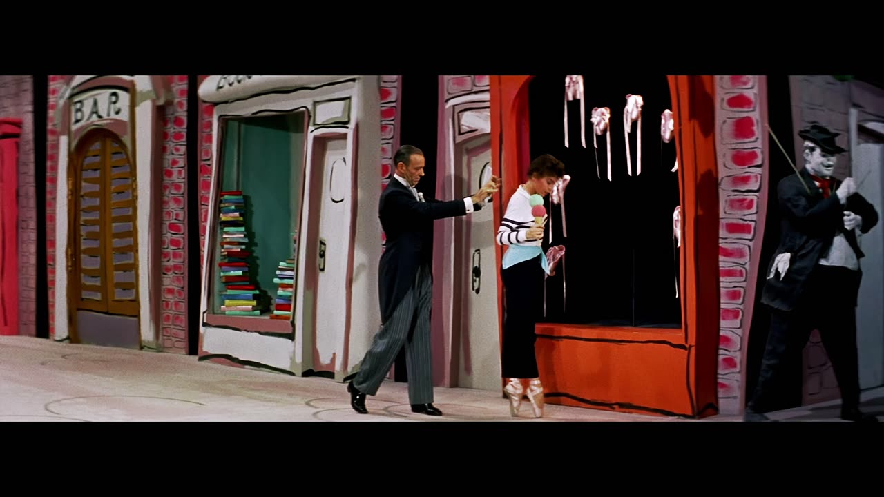 Fred Astaire Leslie Caron Daddy Long Legs 1955 scene remastered 4k