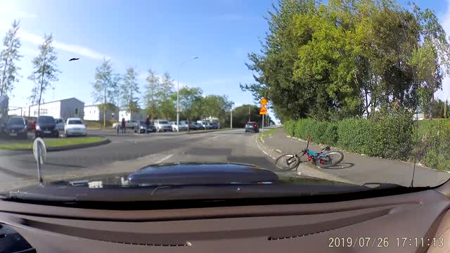 Flying Biker Gets a Bump