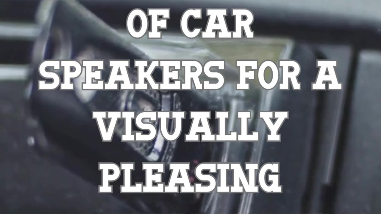 Tips for considering the aesthetics of car speakers for a visually pleasing installation