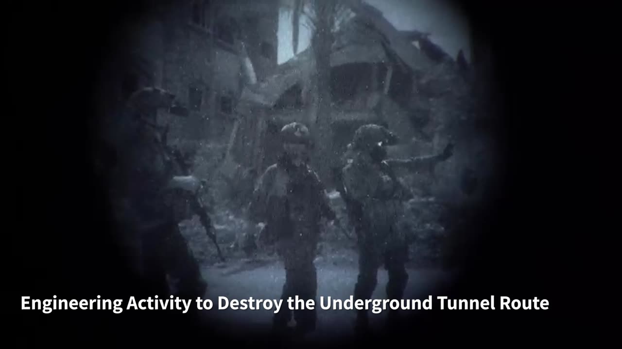 Footage from the engineering activity to destroy the tunnel route: