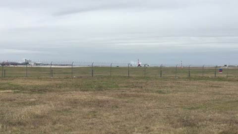 Qantas Airbus A380-842 Landing at DFW