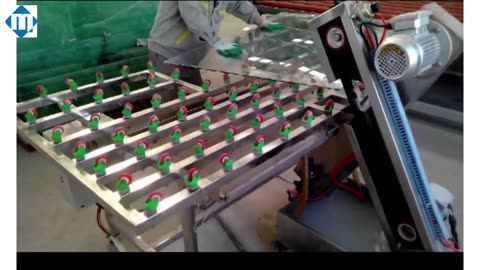 Spray Type double belt edge polishing machine #polishing #glassmachine