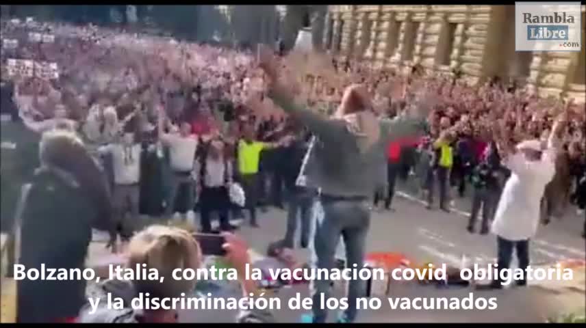 Bolzano, Italia, contra la vacunación Covid obligatoria y la discriminación de los no vacunados