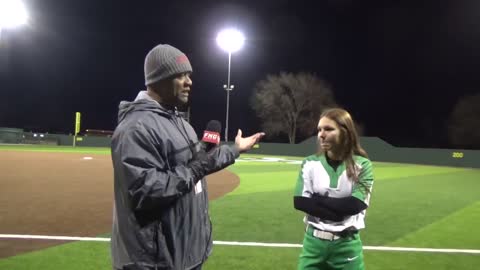 Lake Dallas 2B Abby Kell's triple to start a rally in the 11 inning win vs Denton HS 1-0 in the 11th