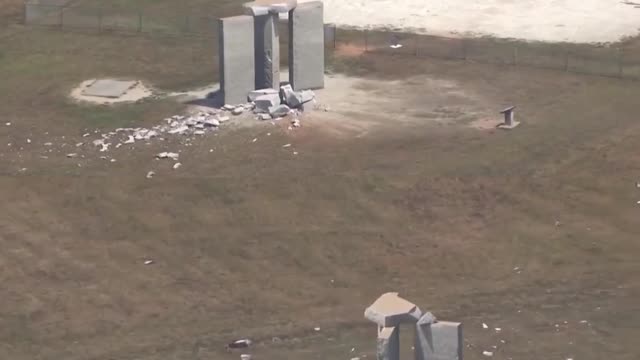 Georgia Guidestone damaged by explosion. Guidestone was taken down(July 6, 2022)