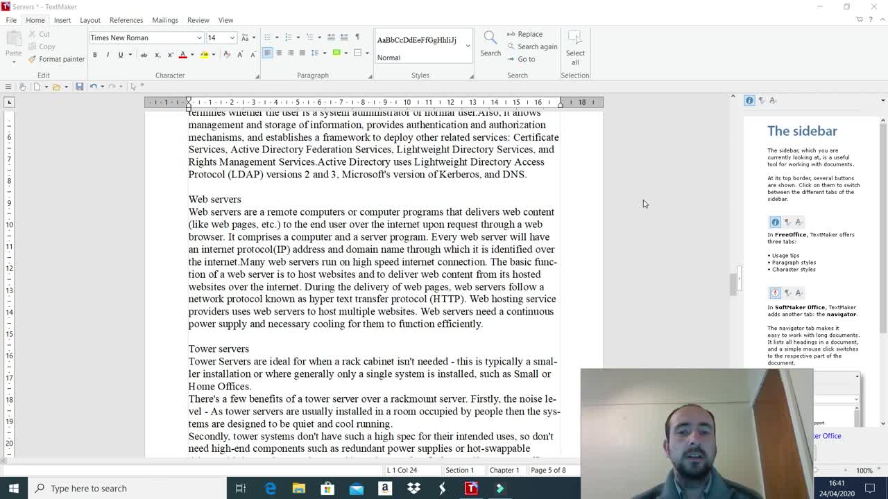 Servers final video.