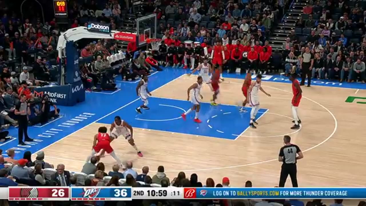 Game Recap: Thunder vs Trail Blazers 139 - 77