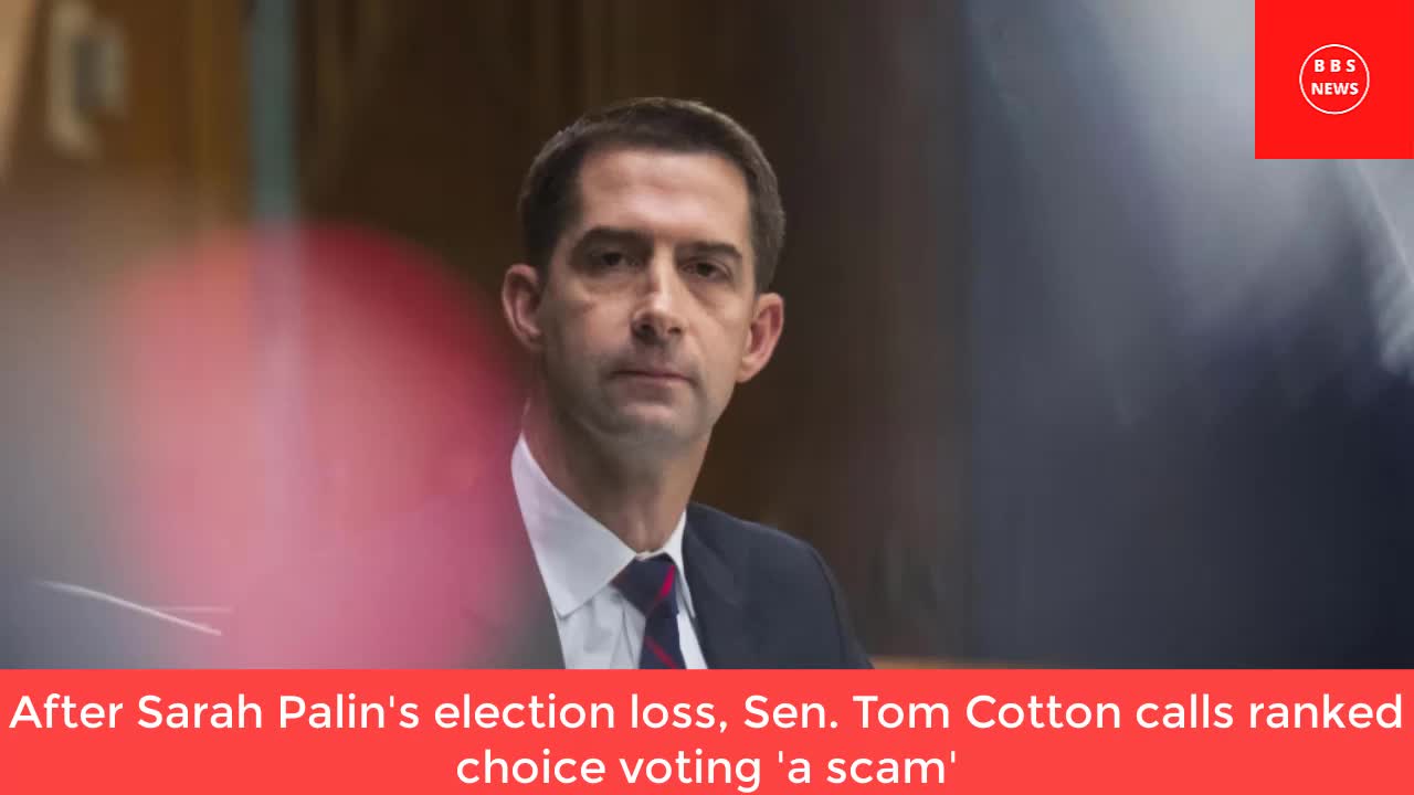 After Sarah Palin's election loss, Sen. Tom Cotton calls ranked choice voting 'a scam'