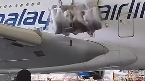 The moment the plane ejected from the air ladder