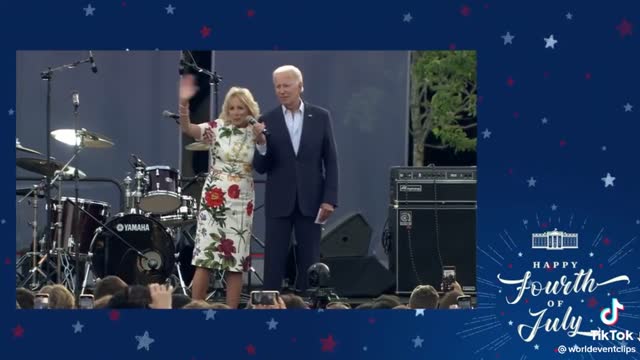 Joe Biden can't deliver the line "God Bless America" one second later on July 4th, How proud are we?