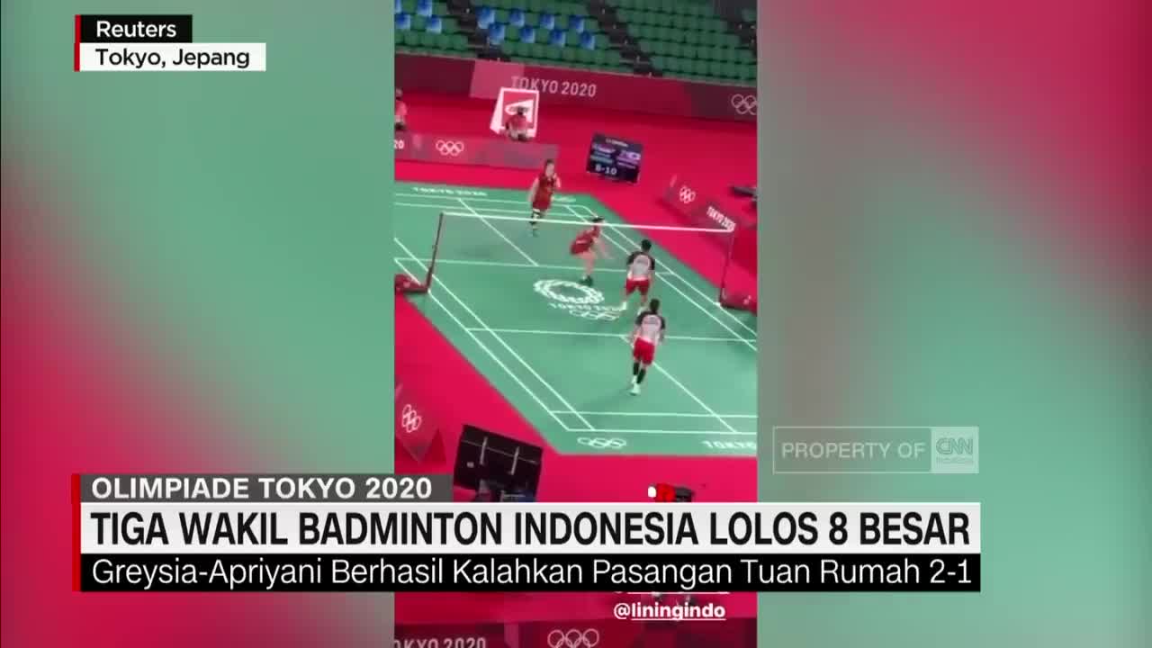 Tiga Wakil Badminton Indonesia Lolos 8 Besar