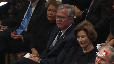 Former Canada PM Brian Mulroney at G.H. Bush funeral