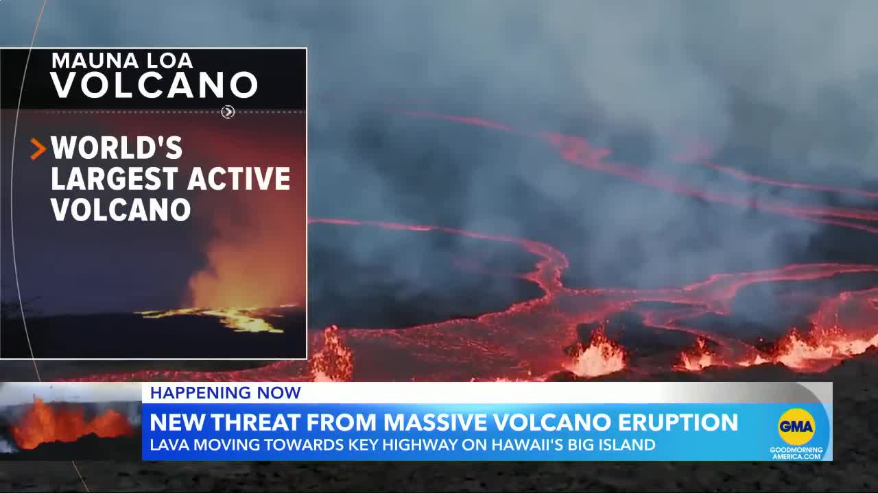 Lava from Mauna Loa eruption approaches major highway in Hawaii _ GMA